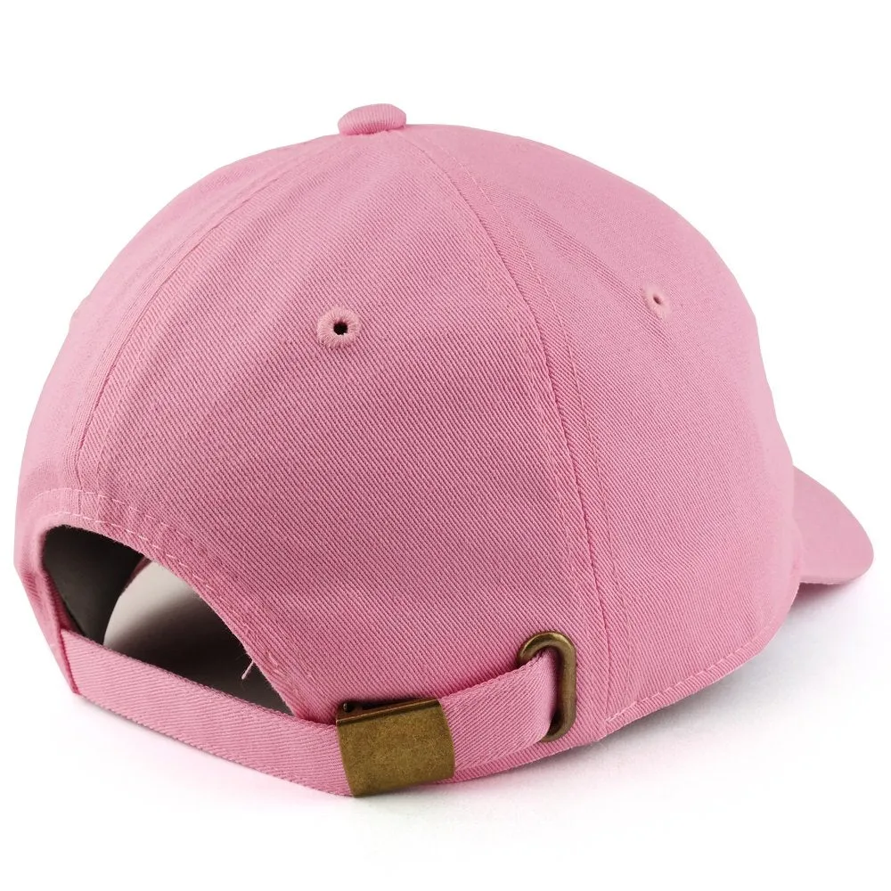 Trendy Apparel Shop Two Rings Pierced Plain Cotton Unstructured Adjustable Dad Hat
