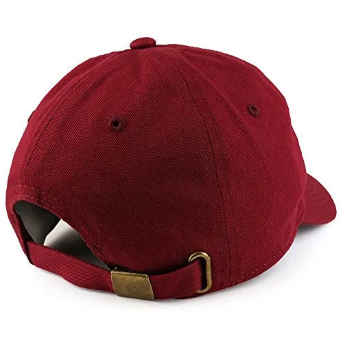 Trendy Apparel Shop Two Rings Pierced Plain Cotton Unstructured Adjustable Dad Hat