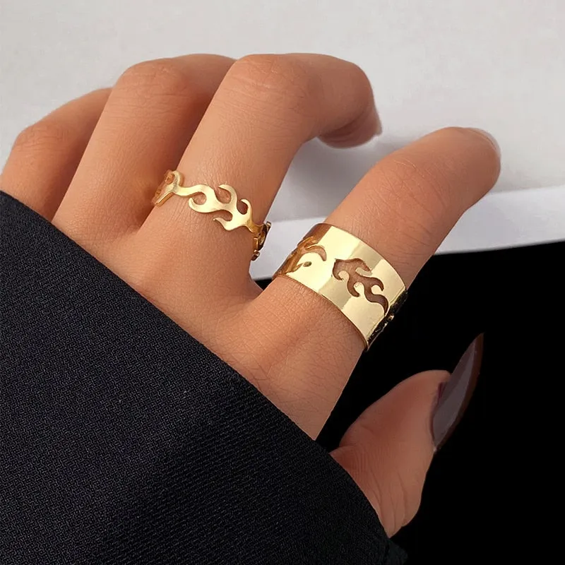 Trendy Boho Gold Pearl 22pcs Heart Rings Set For Women
