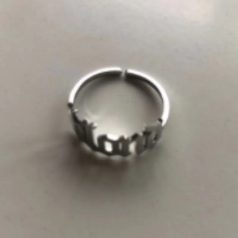Trendy Customized and Adjustable Name Ring