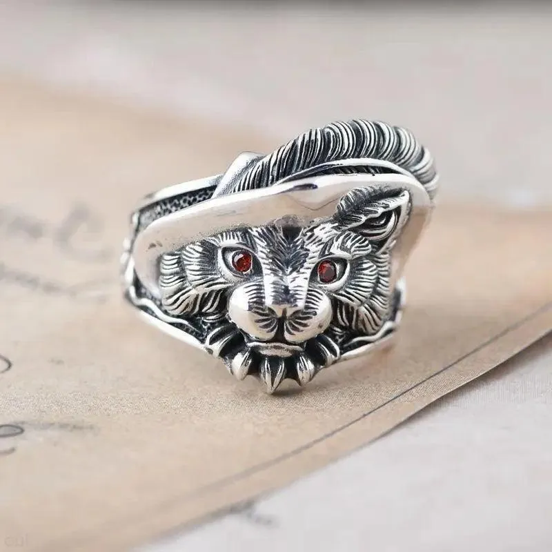 Trendy Fashion Cartoon Cute Animal Cat Ring, Mood Colour-changing Adjustable Magic Jewellery Rings