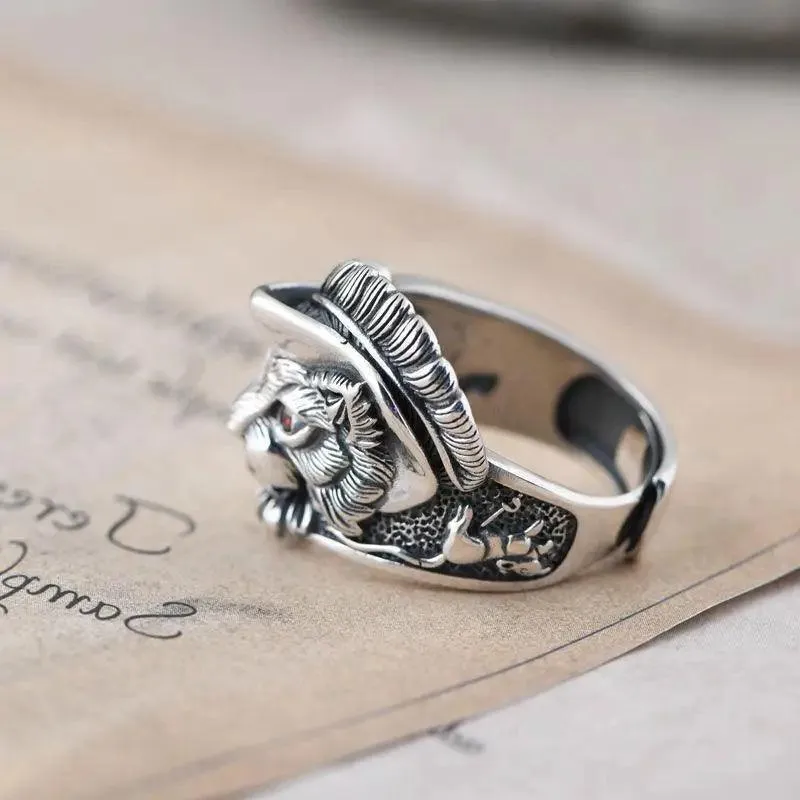 Trendy Fashion Cartoon Cute Animal Cat Ring, Mood Colour-changing Adjustable Magic Jewellery Rings