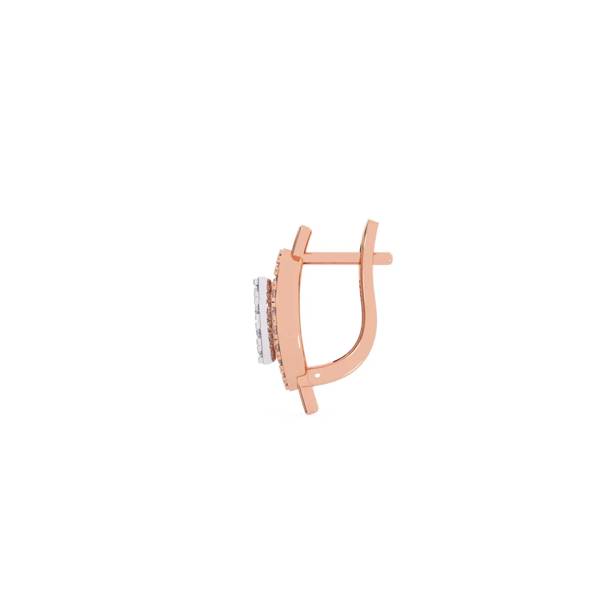 Trendy Leaf Style Cluster Hoop Earrings