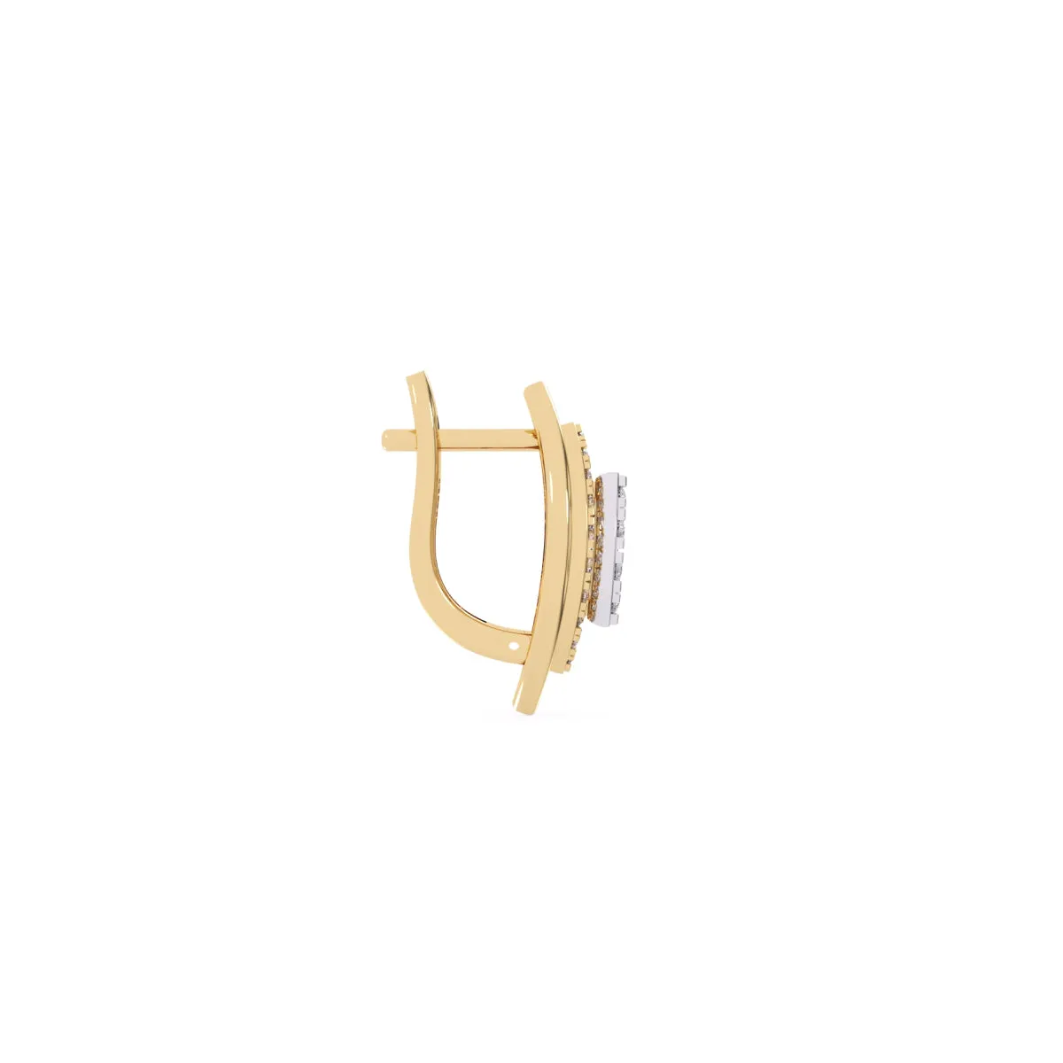 Trendy Leaf Style Cluster Hoop Earrings