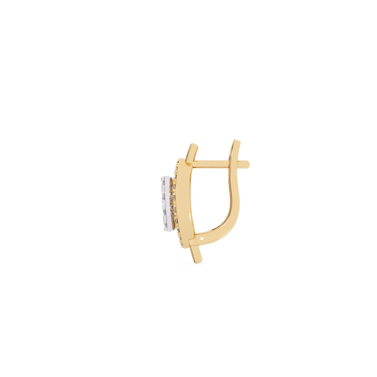 Trendy Leaf Style Cluster Hoop Earrings
