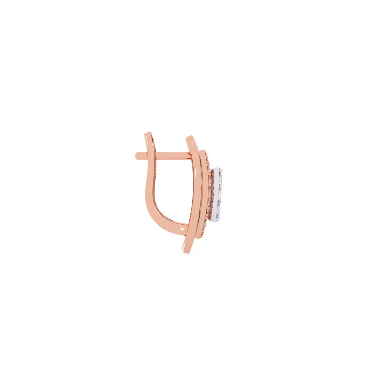 Trendy Leaf Style Cluster Hoop Earrings