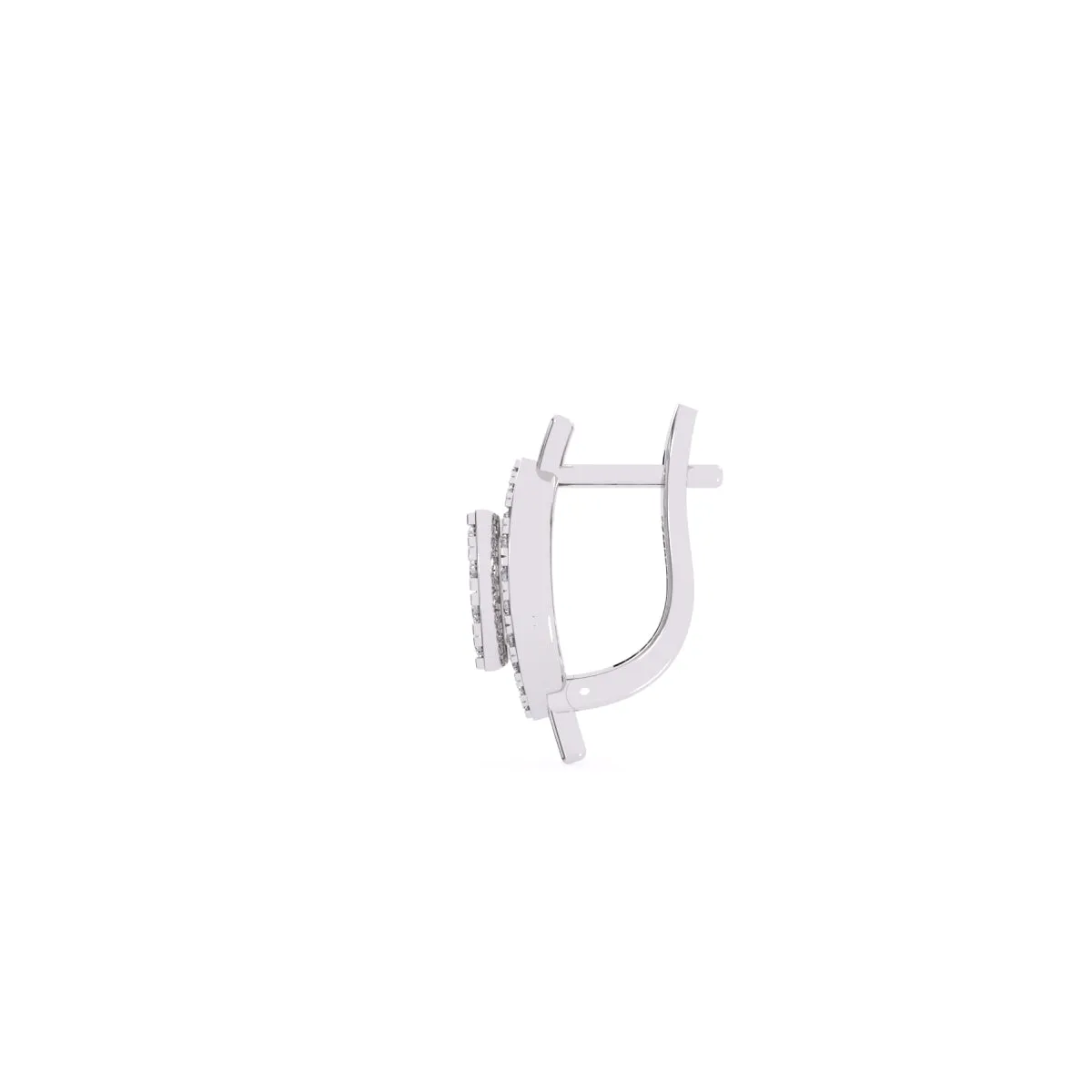 Trendy Leaf Style Cluster Hoop Earrings
