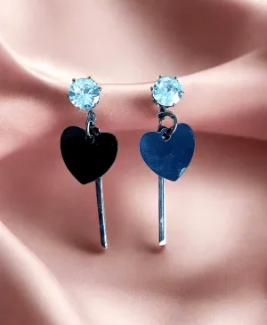 Trendy light weight shiny earring with korean western stylish danglers-d