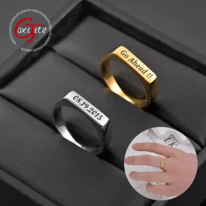 Trendy Stainless Steel Couple's Rings