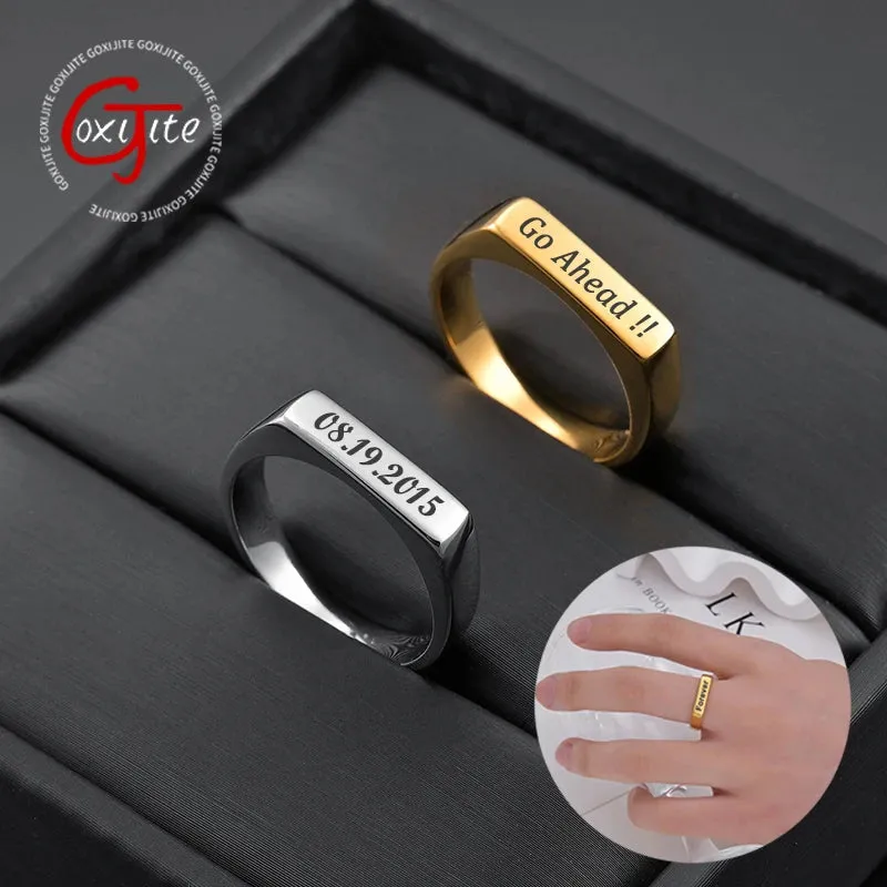 Trendy Stainless Steel Couple's Rings