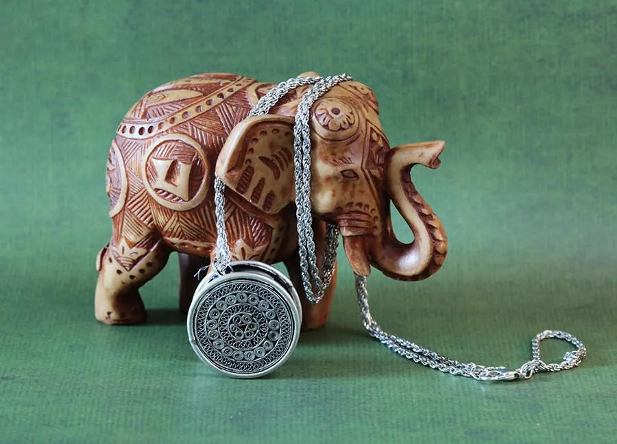 Tribal Silver Hmong Miao Hill Tribe Pendant