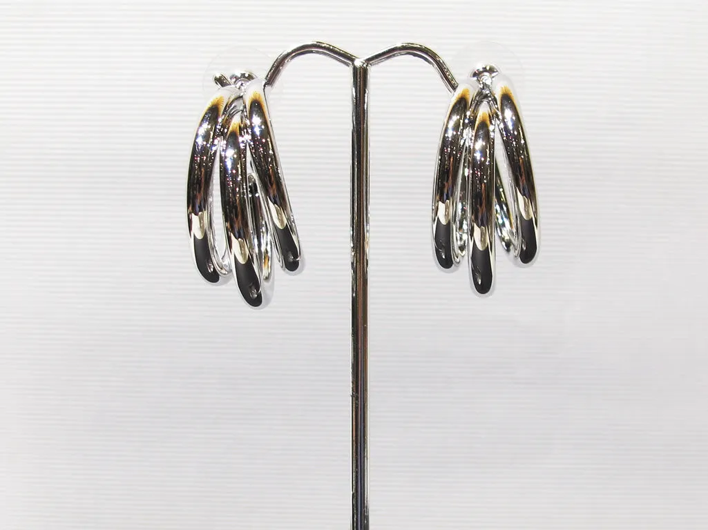 Triple Hollow Hoop Earrings