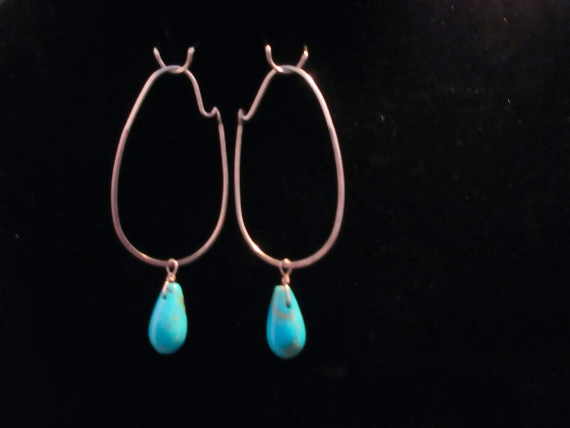 Turquoise and sterling silver earrings