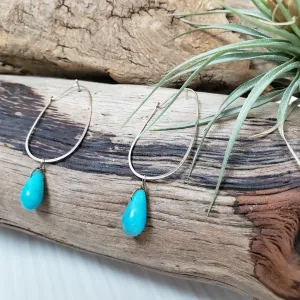 Turquoise and sterling silver earrings