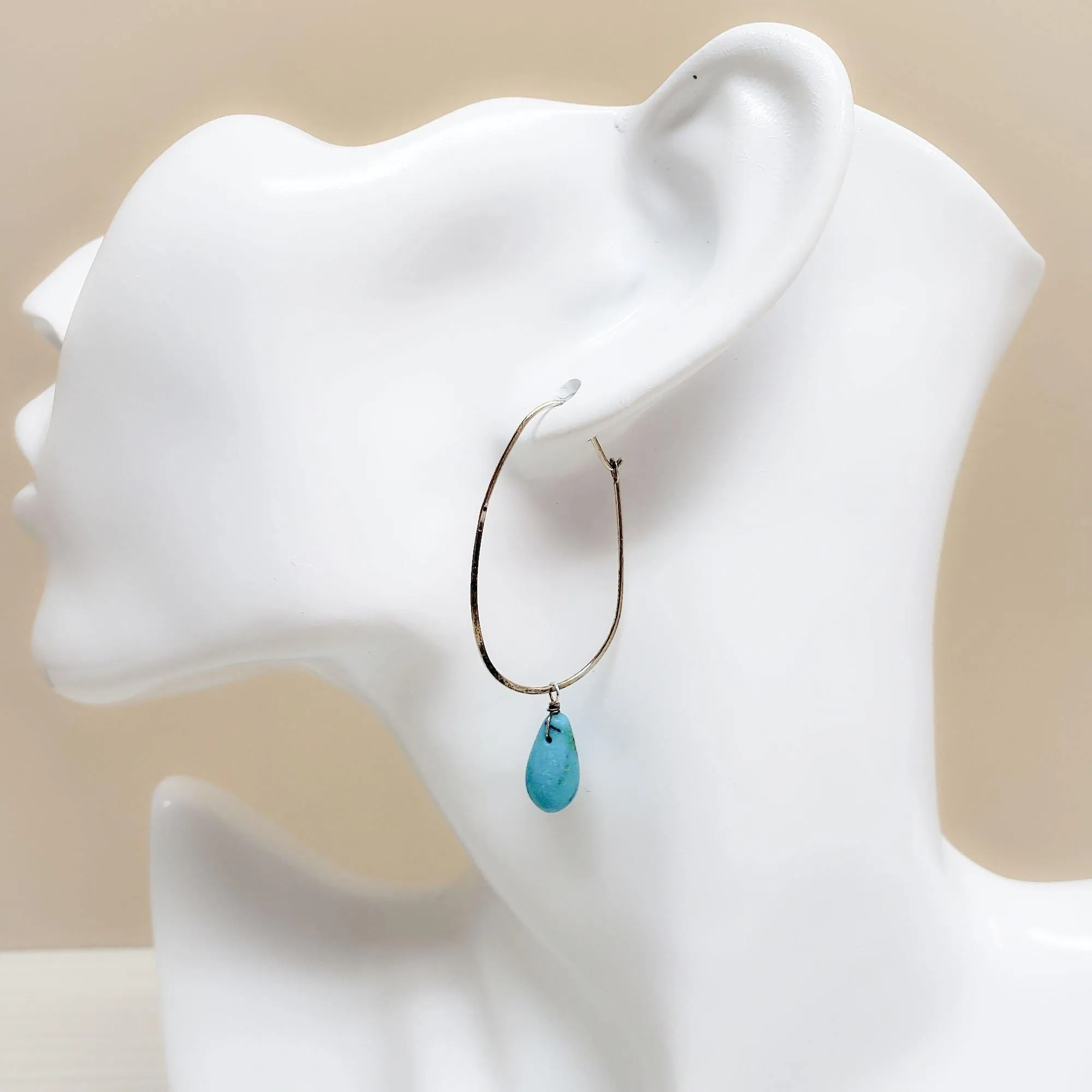 Turquoise and sterling silver earrings