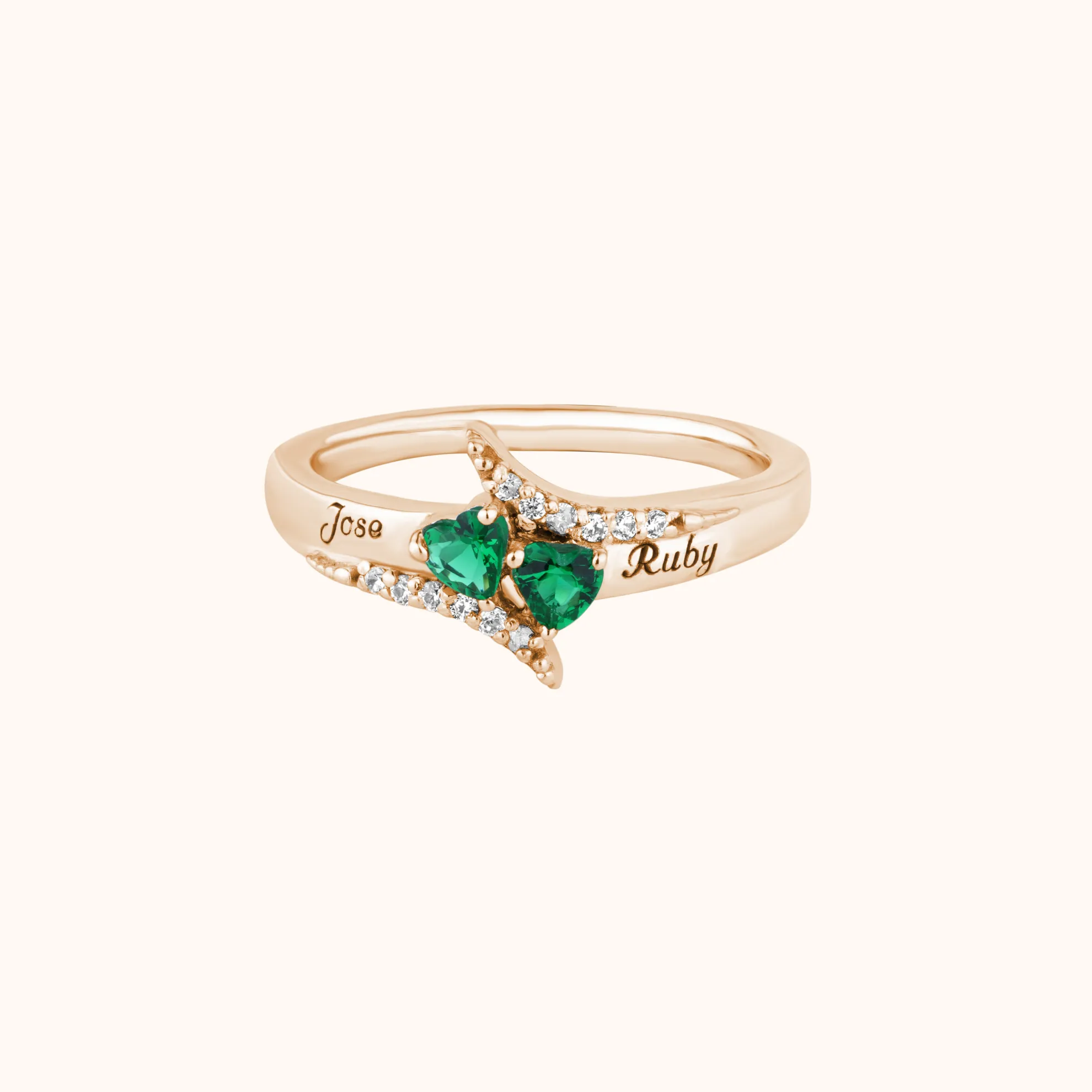 Twilight Embrace Personalized Ring