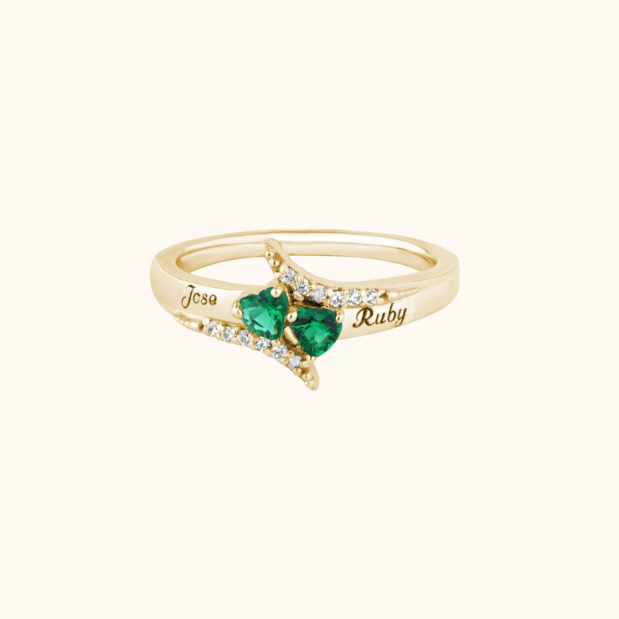 Twilight Embrace Personalized Ring