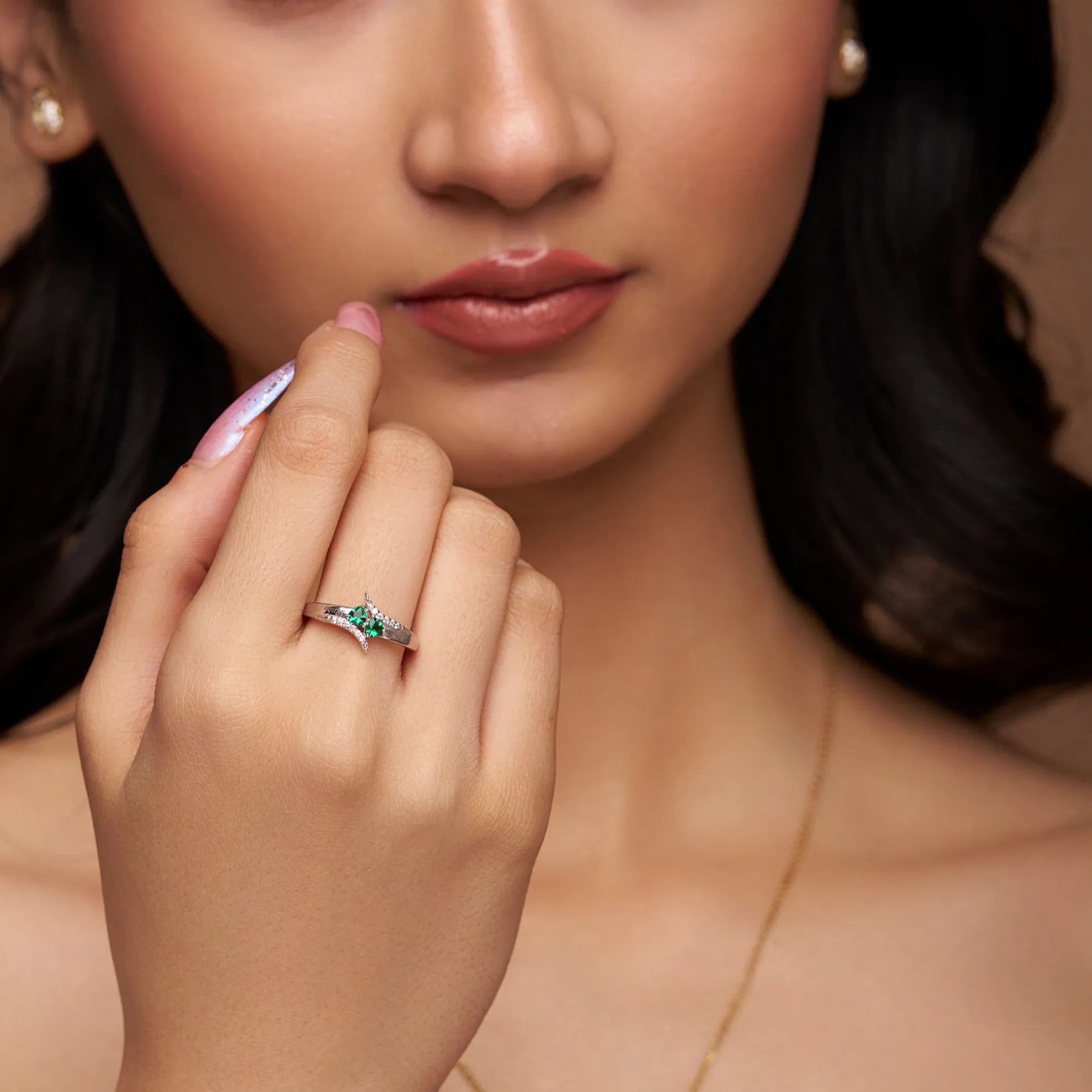 Twilight Embrace Personalized Ring