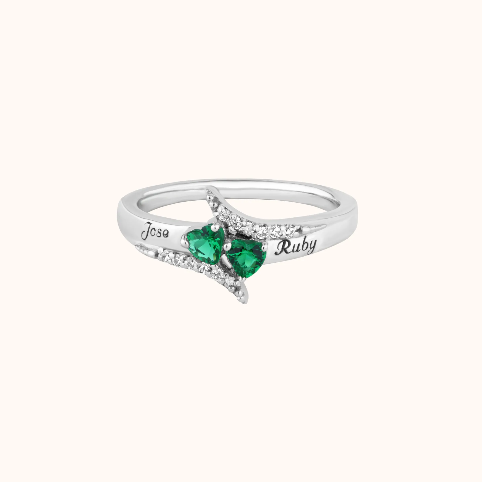 Twilight Embrace Personalized Ring