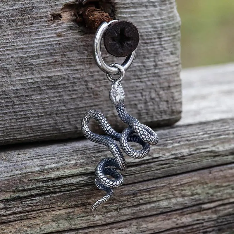 Twist Snake Stainless Steel Animal Pendant