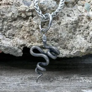 Twist Snake Stainless Steel Animal Pendant