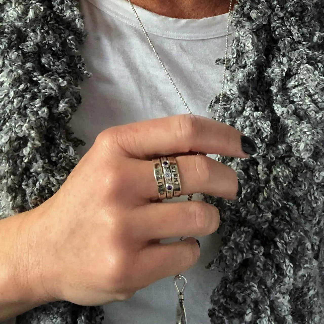 Two Stone Stack Ring