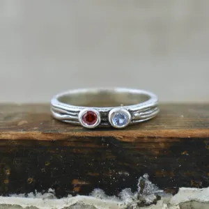 Two Stone Stack Ring