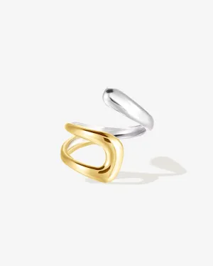 Two-tone Spiral Ring