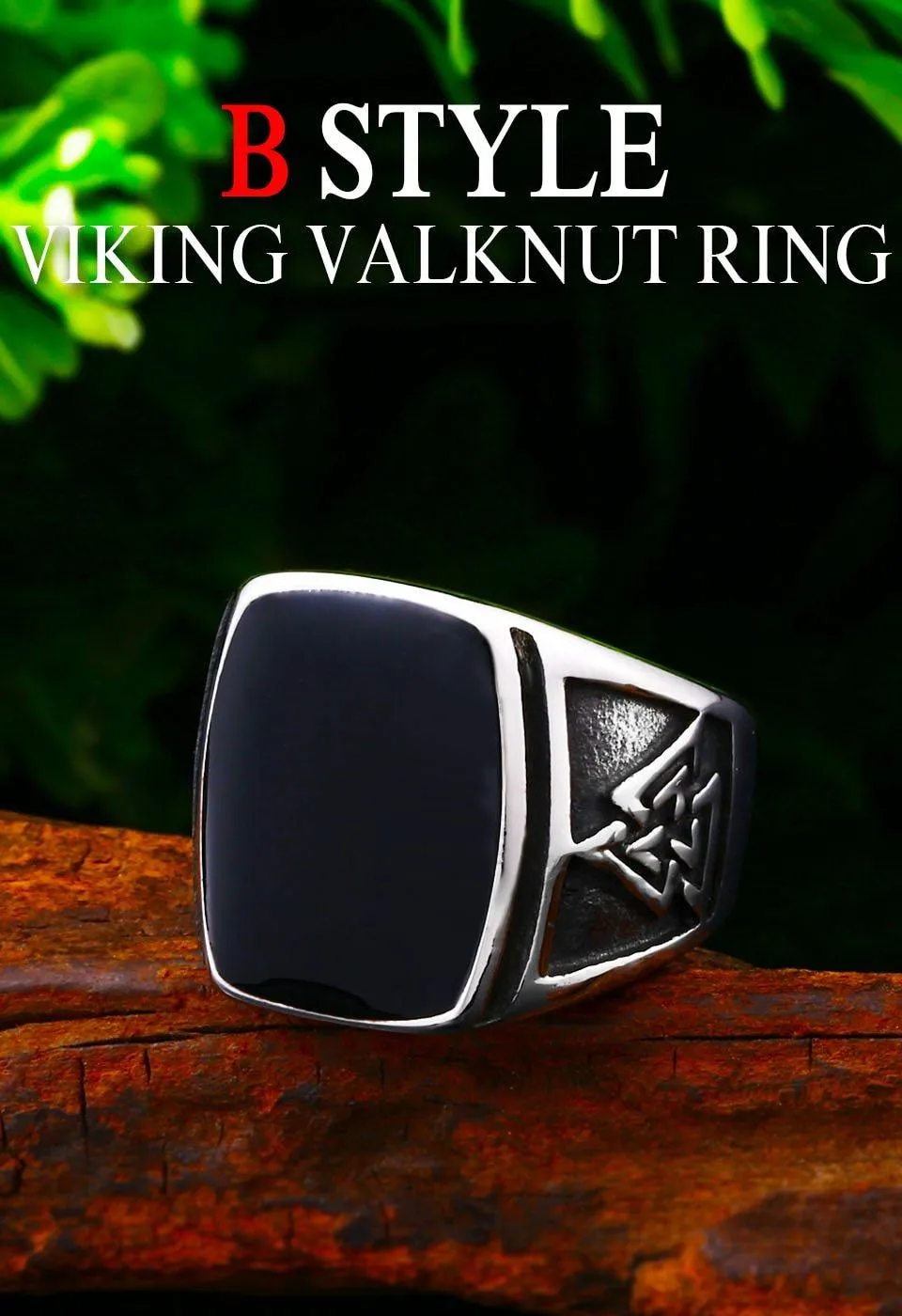 Valknut Signet Odin Symbol Viking Biker Ring