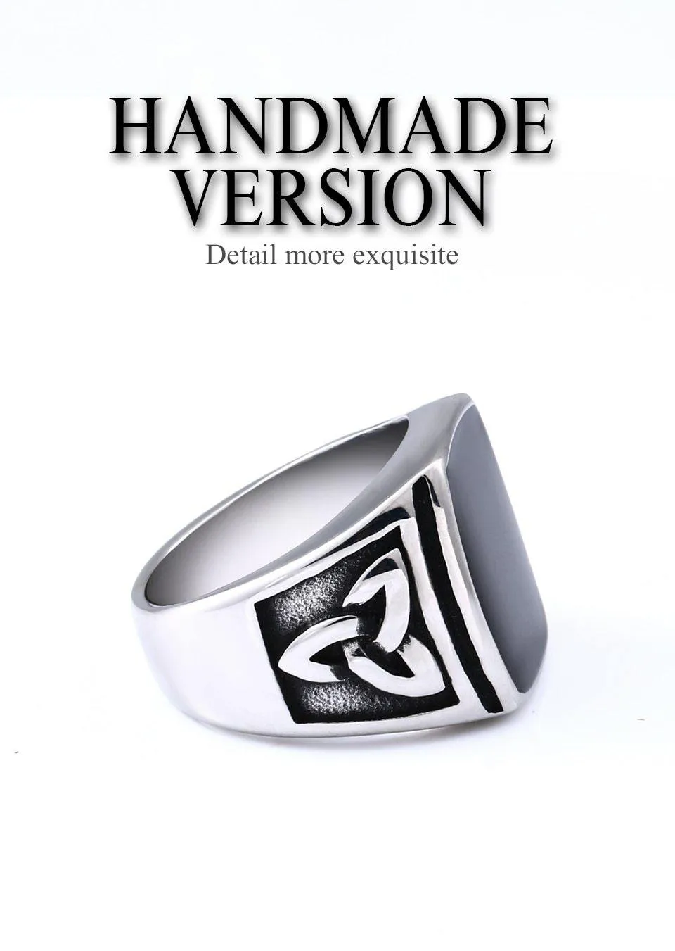Valknut Signet Odin Symbol Viking Biker Ring