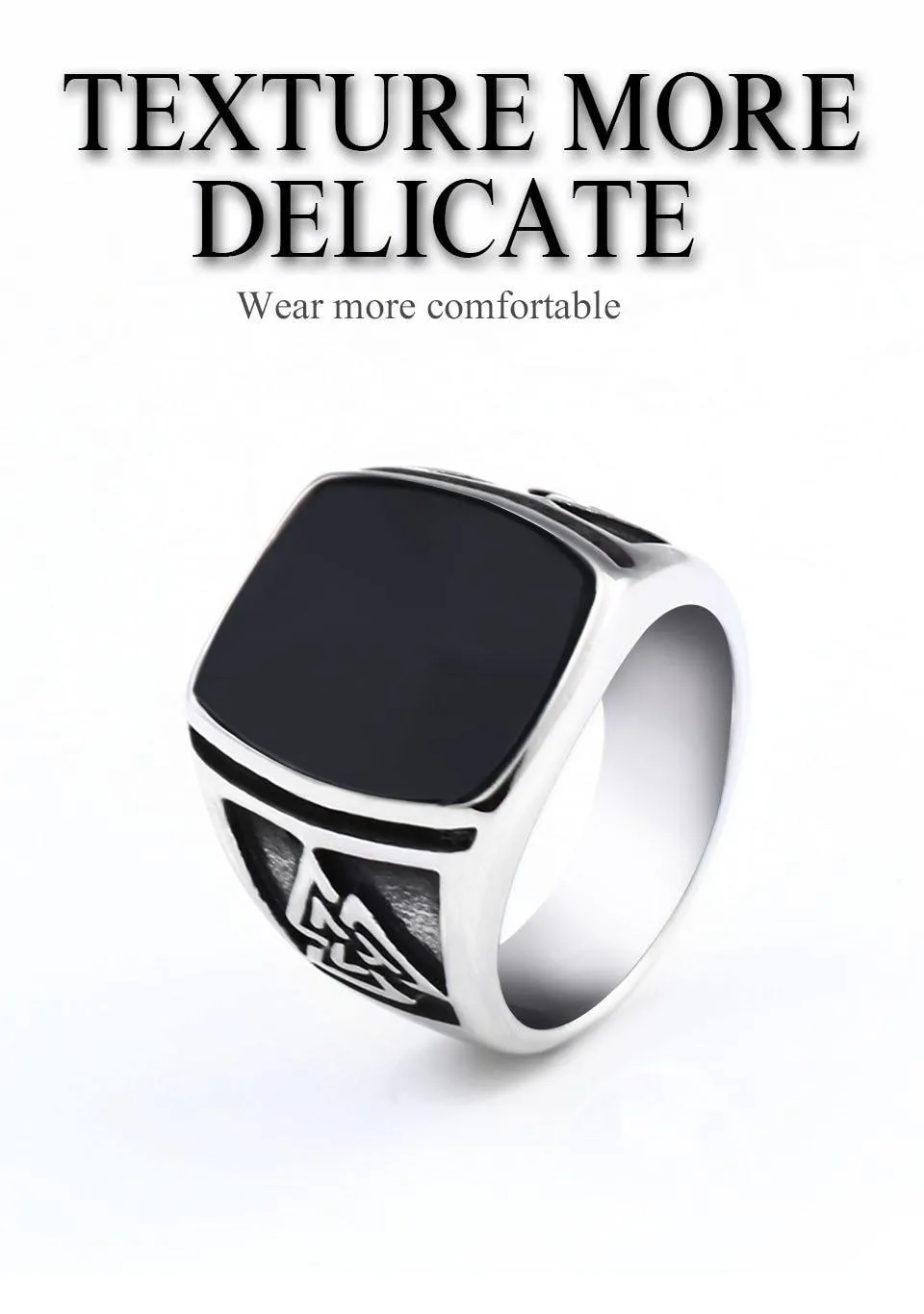 Valknut Signet Odin Symbol Viking Biker Ring