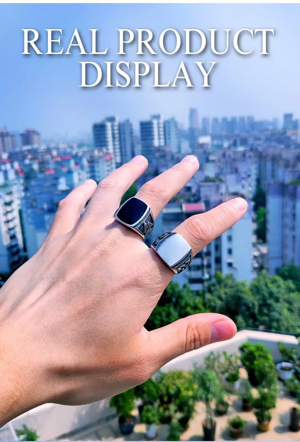 Valknut Signet Odin Symbol Viking Biker Ring