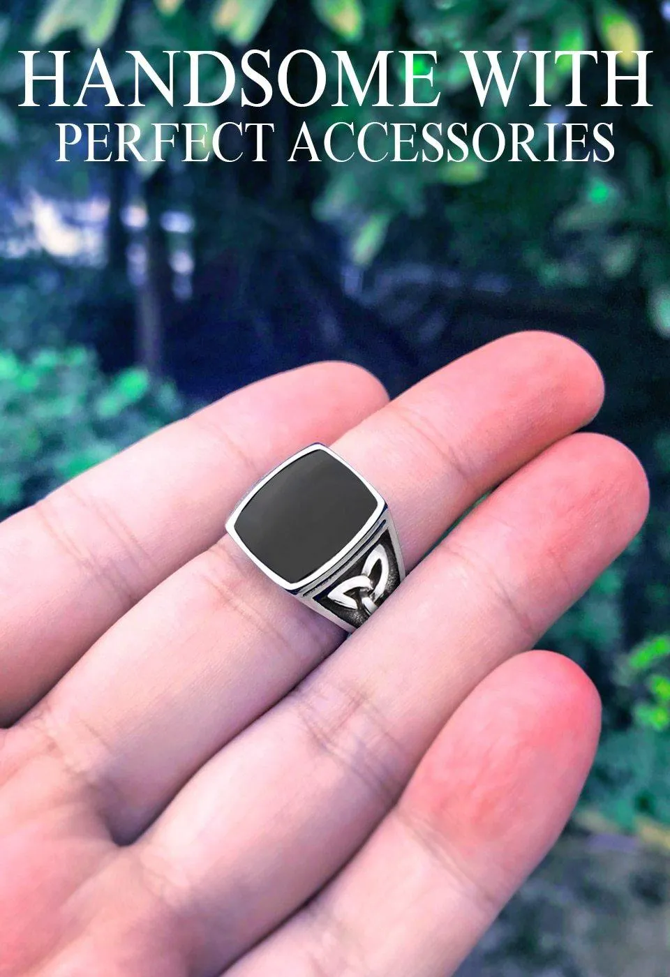 Valknut Signet Odin Symbol Viking Biker Ring