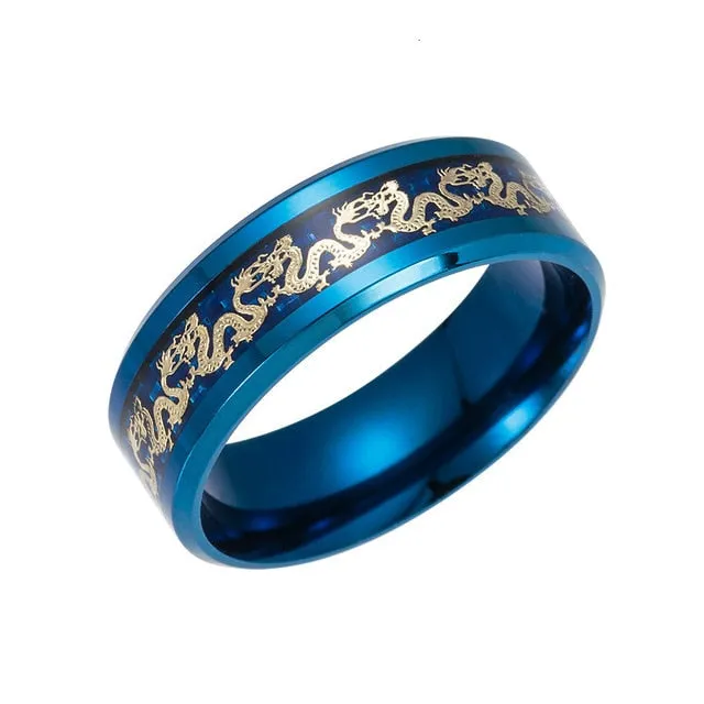 Viking Dragon Ring, Stainless Steel