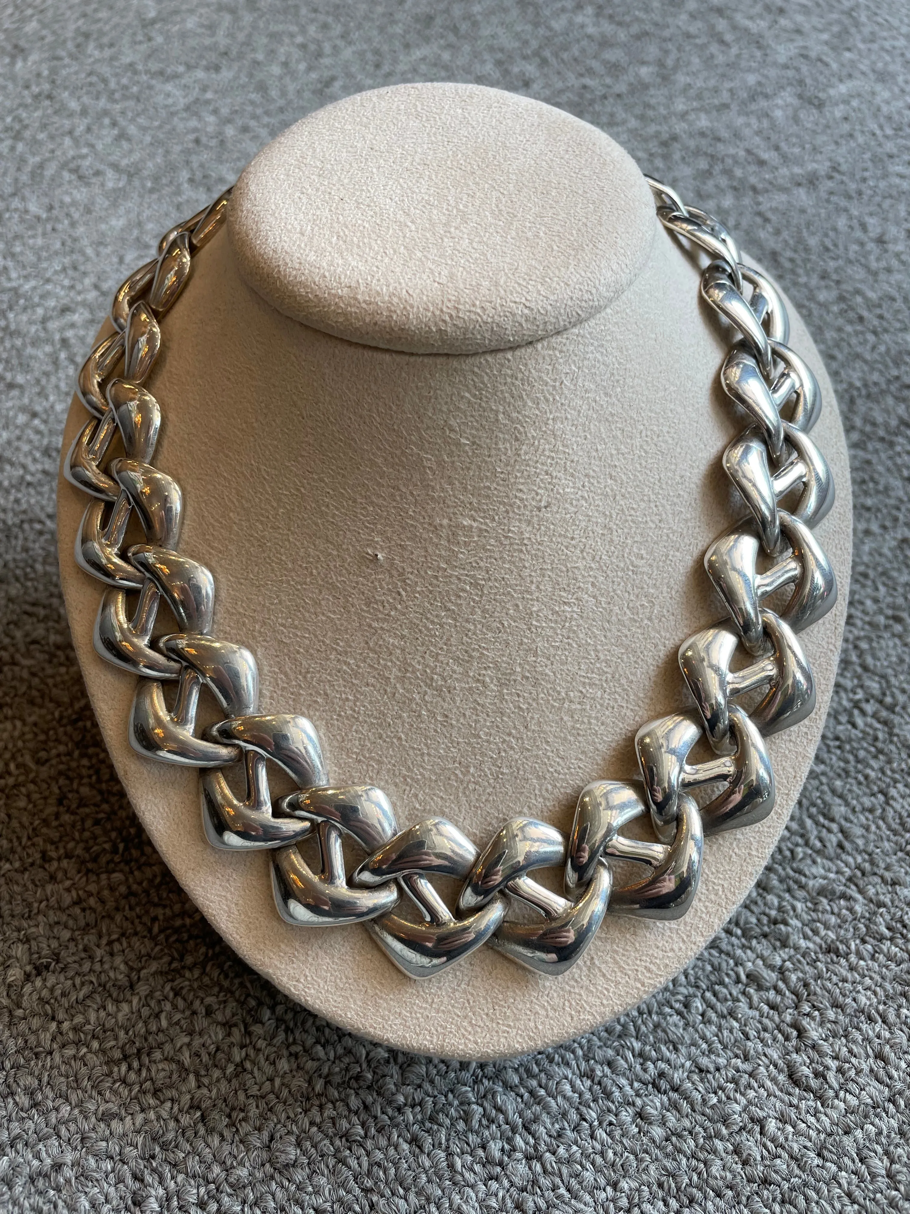 Vintage 1980s Sterling Mexican Necklace