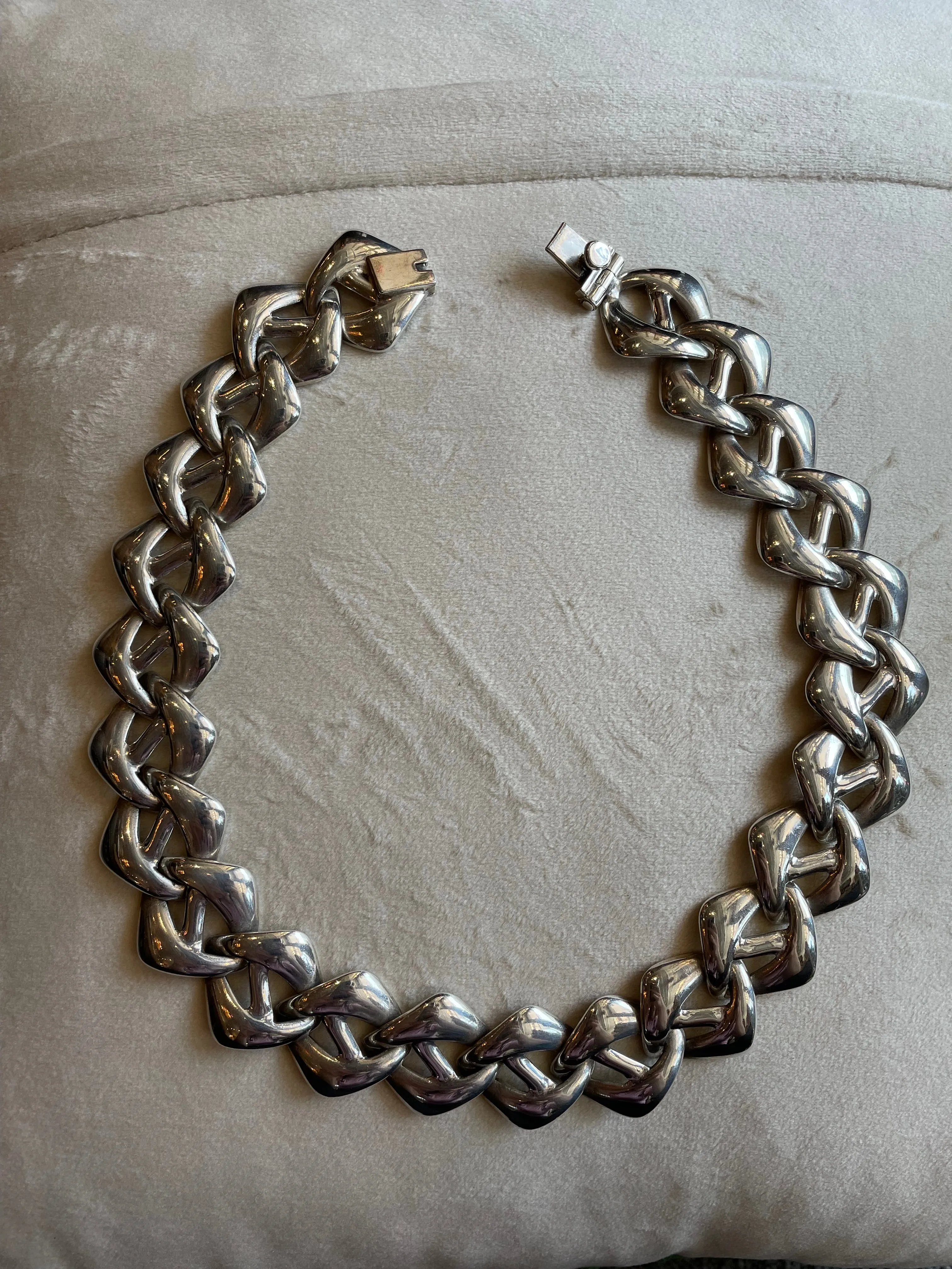 Vintage 1980s Sterling Mexican Necklace