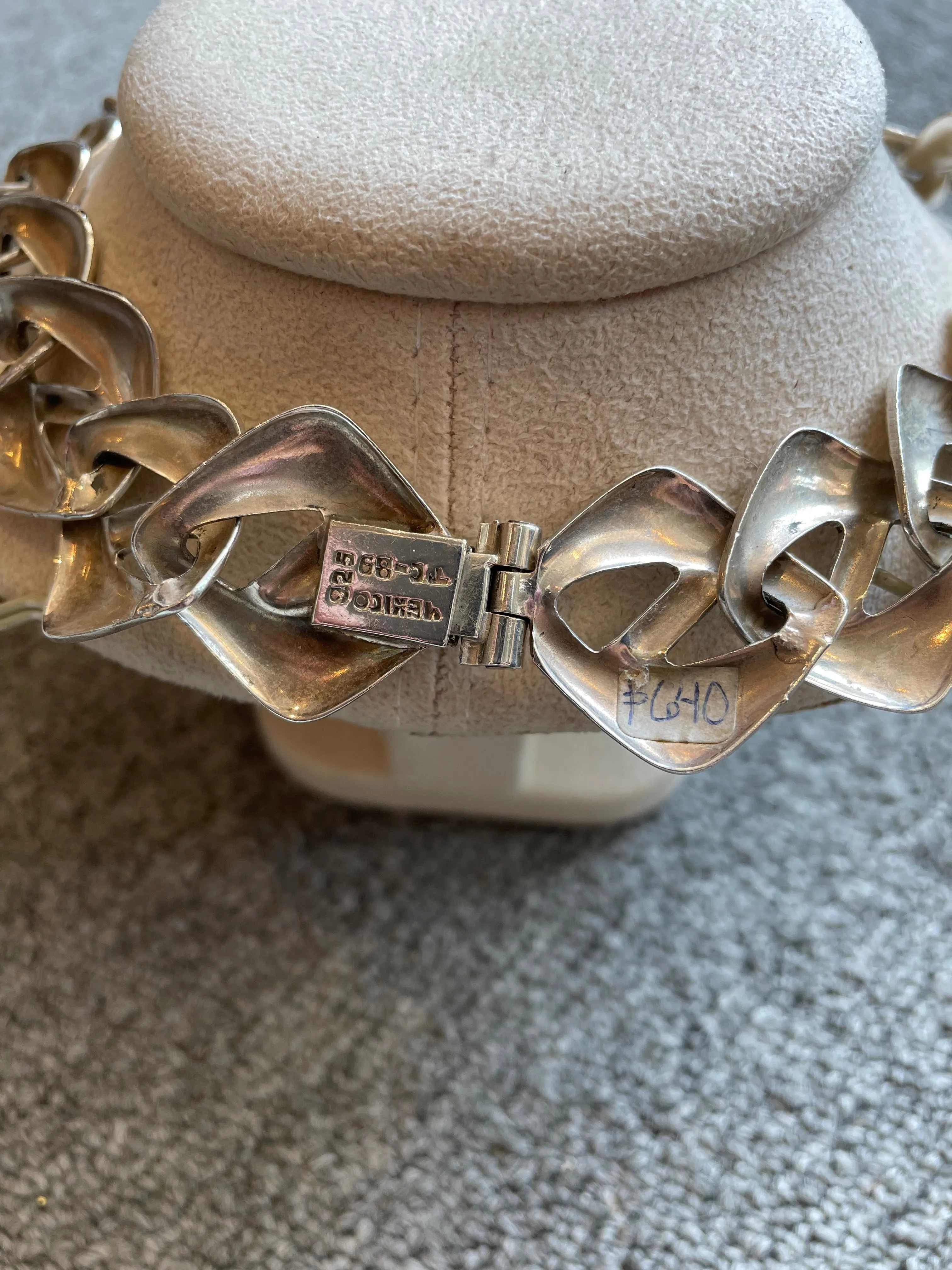 Vintage 1980s Sterling Mexican Necklace