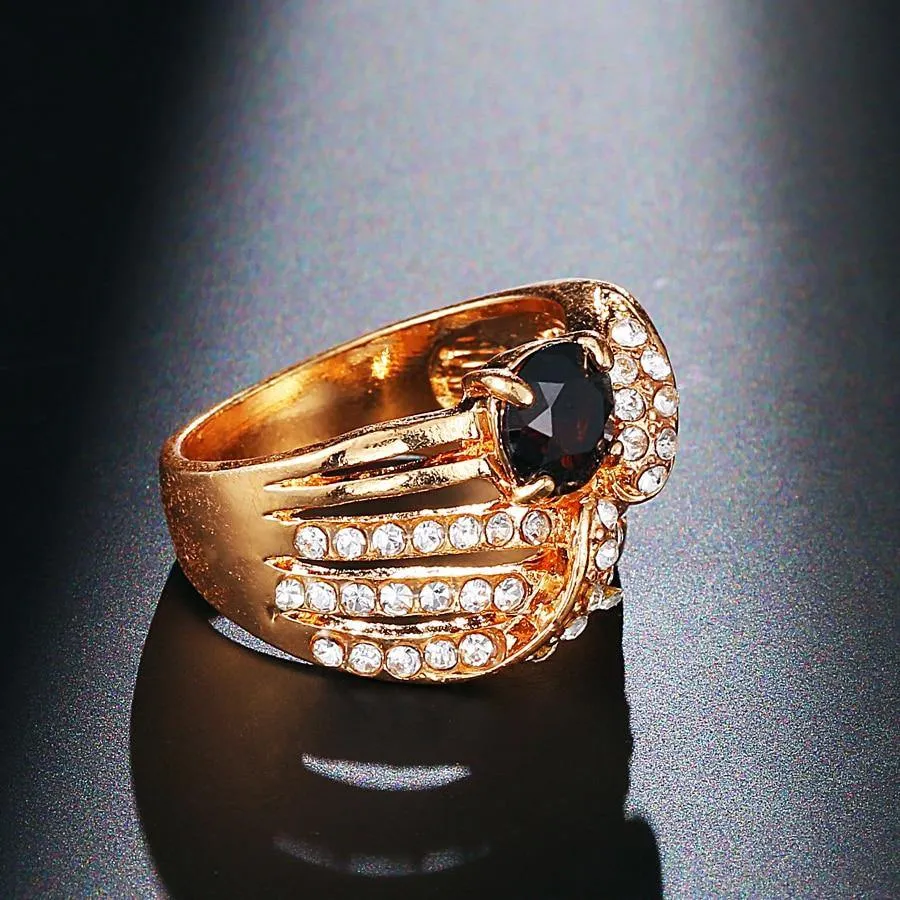 Vintage Collection of Antique Gold Crystal Rings