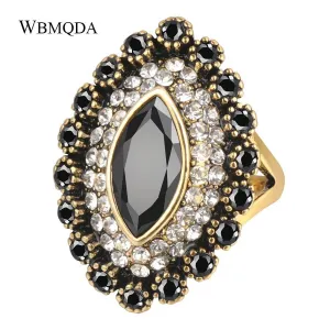 Vintage Collection of Antique Gold Crystal Rings