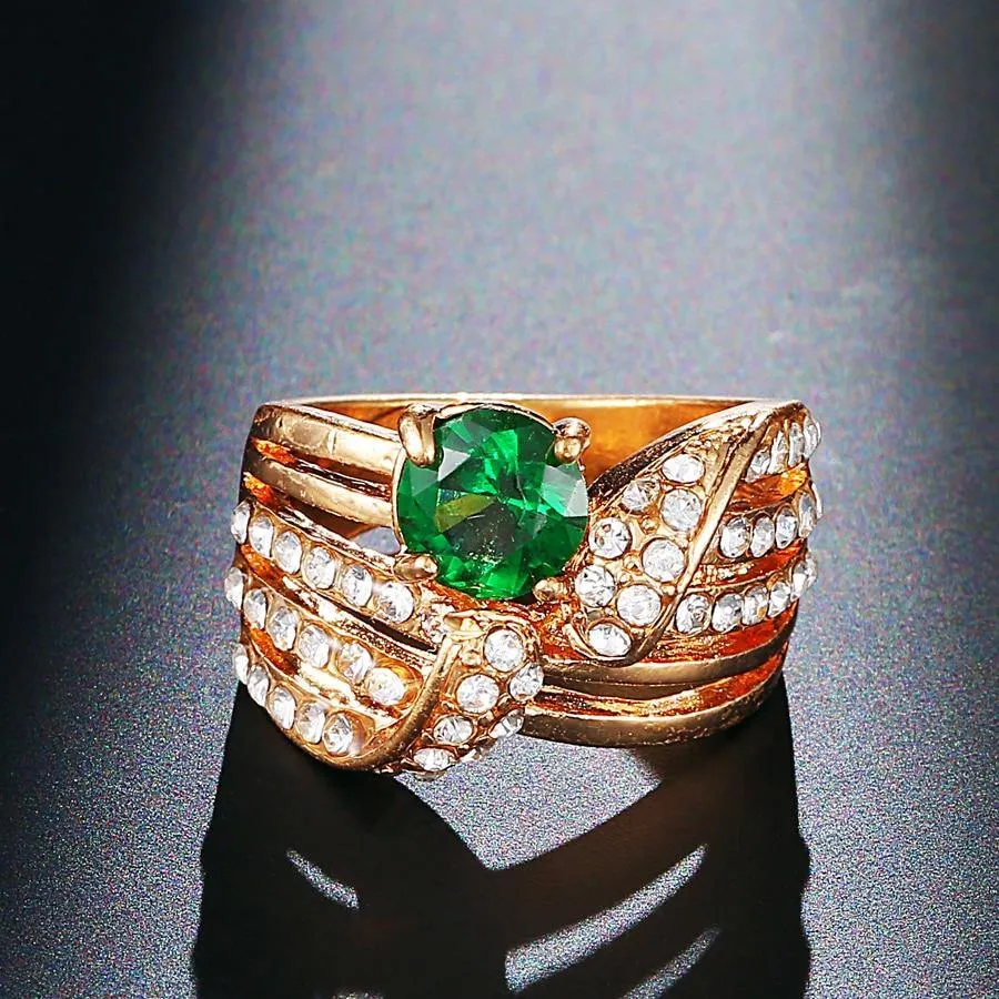 Vintage Collection of Antique Gold Crystal Rings