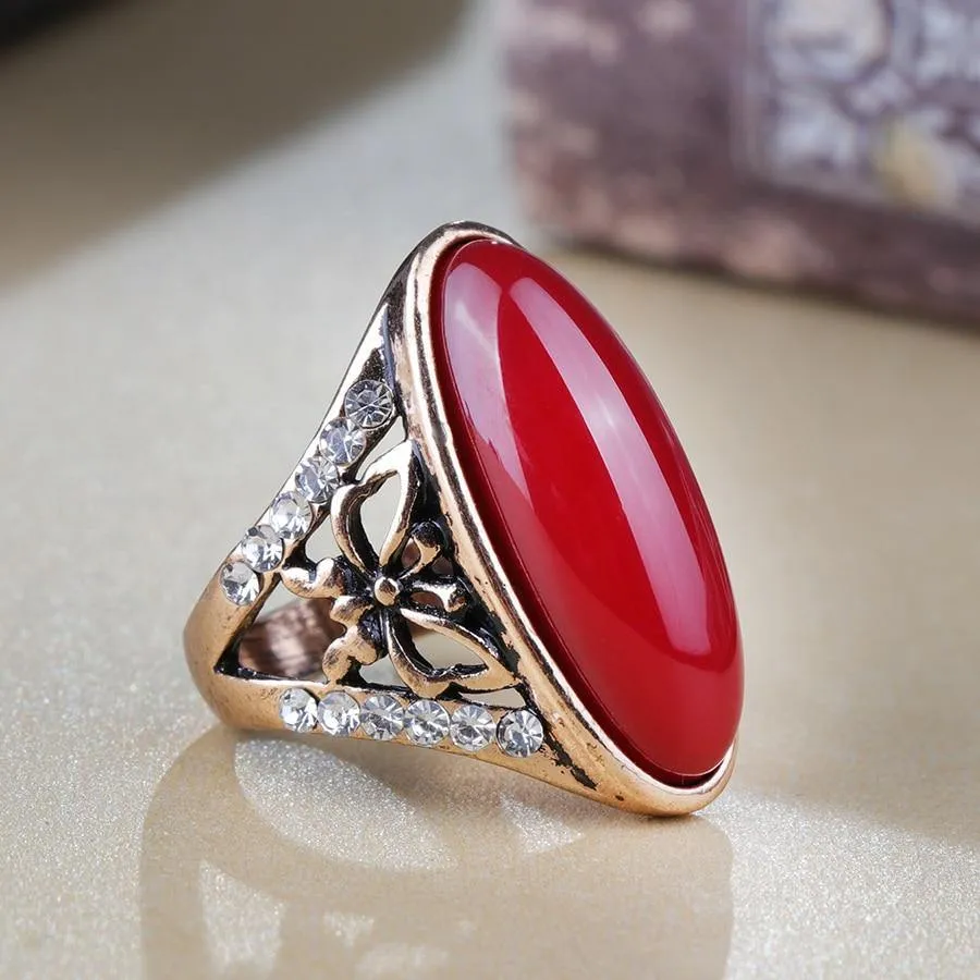 Vintage Collection of Antique Gold Crystal Rings