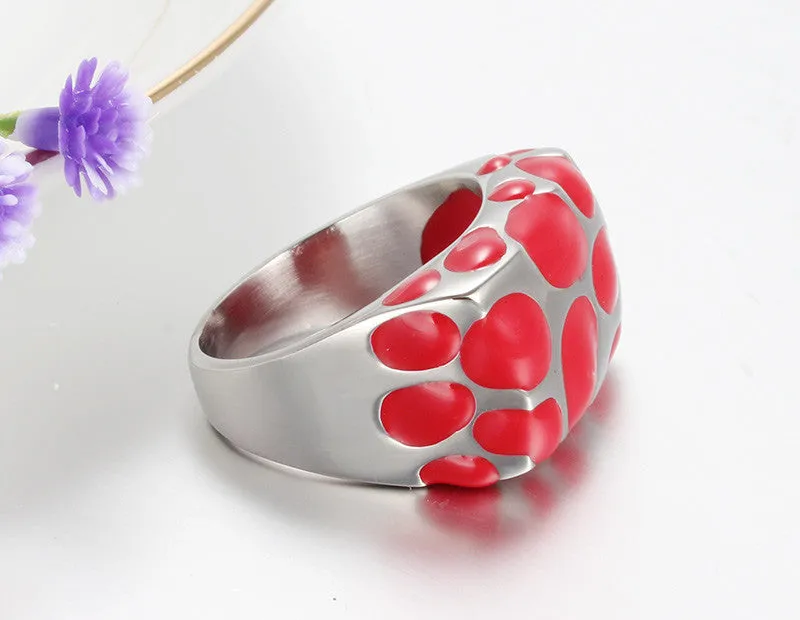 Wedding Rings Stainless Steel Men And Women Wedding Rings Stainless Steel Enamel Ring Jewelry