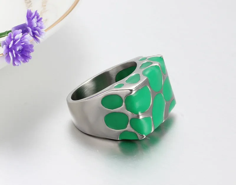 Wedding Rings Stainless Steel Men And Women Wedding Rings Stainless Steel Enamel Ring Jewelry