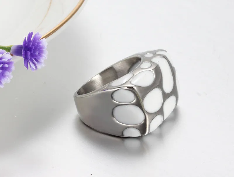 Wedding Rings Stainless Steel Men And Women Wedding Rings Stainless Steel Enamel Ring Jewelry