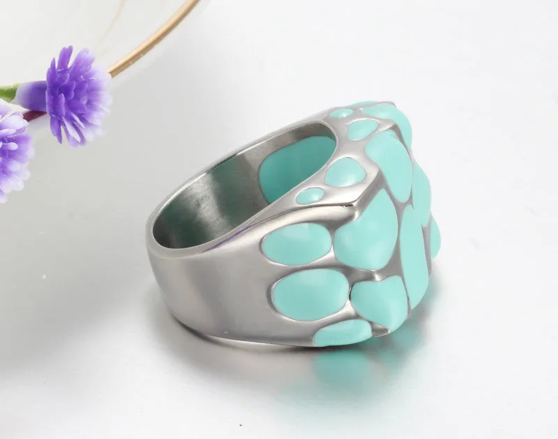 Wedding Rings Stainless Steel Men And Women Wedding Rings Stainless Steel Enamel Ring Jewelry