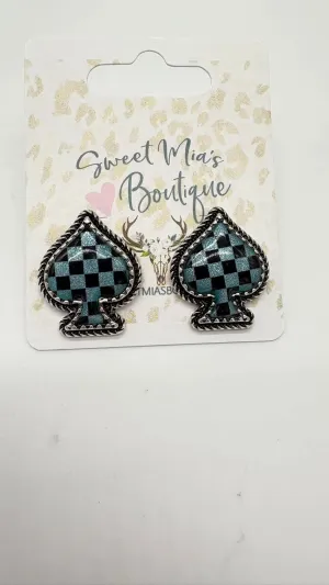 Western Spade Earrings