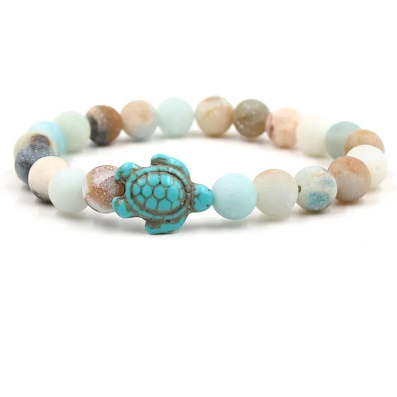 Women Handmade Stone Elastic Design Friendship Bracelet