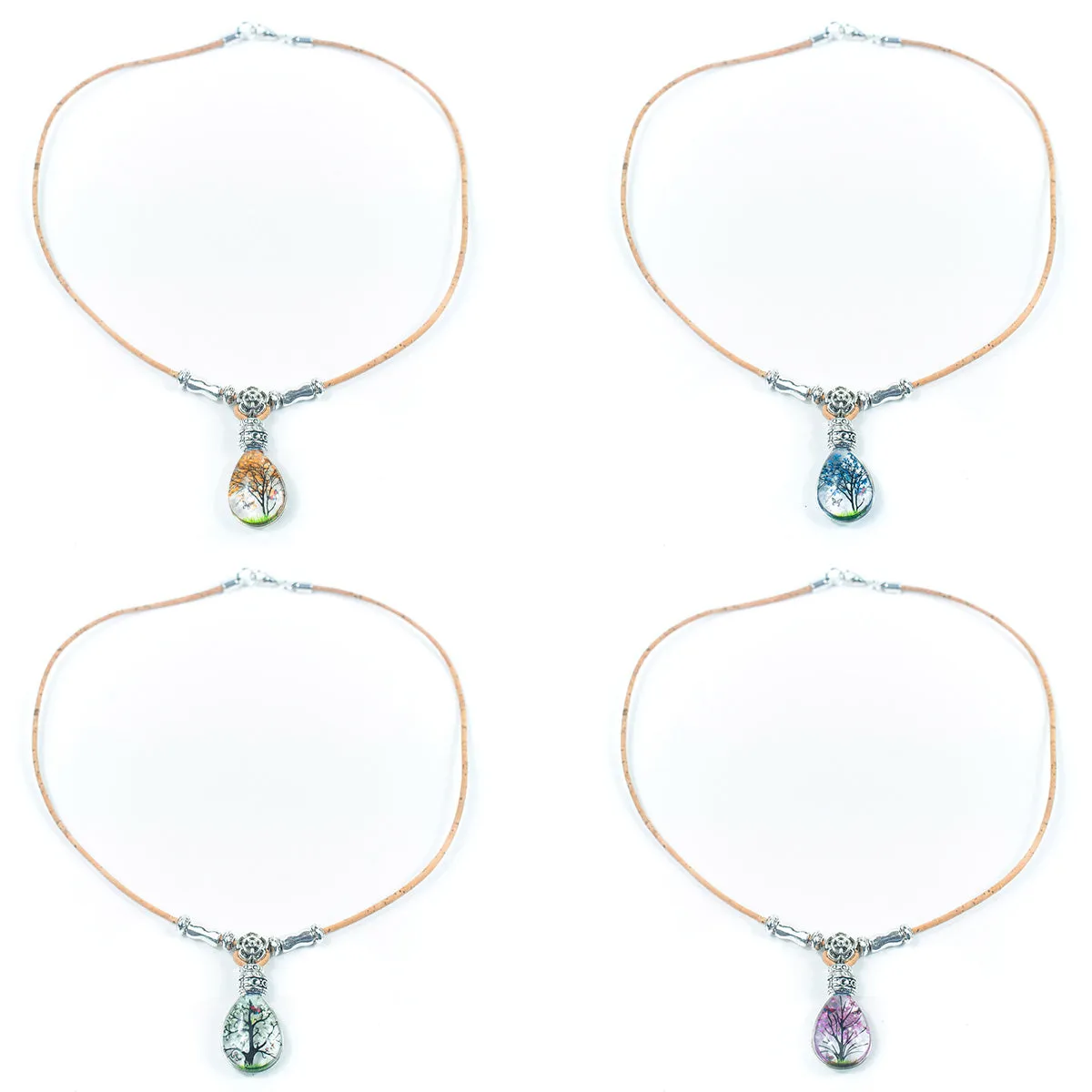 Women's Portuguese cork necklace N-100-MIX-4