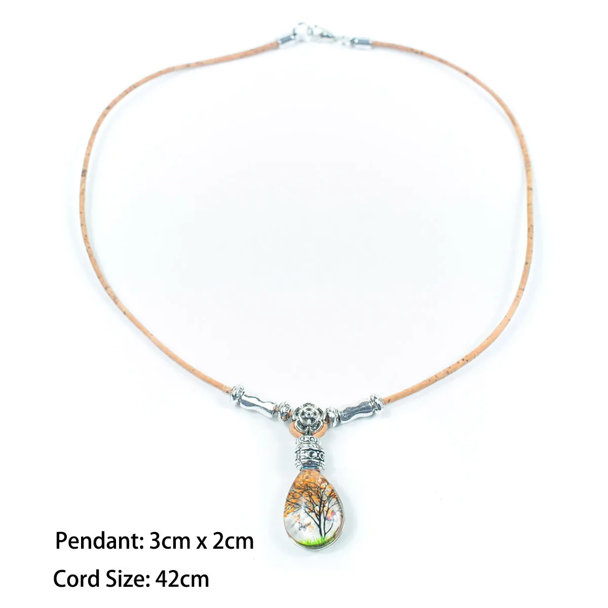 Women's Portuguese cork necklace N-100-MIX-4