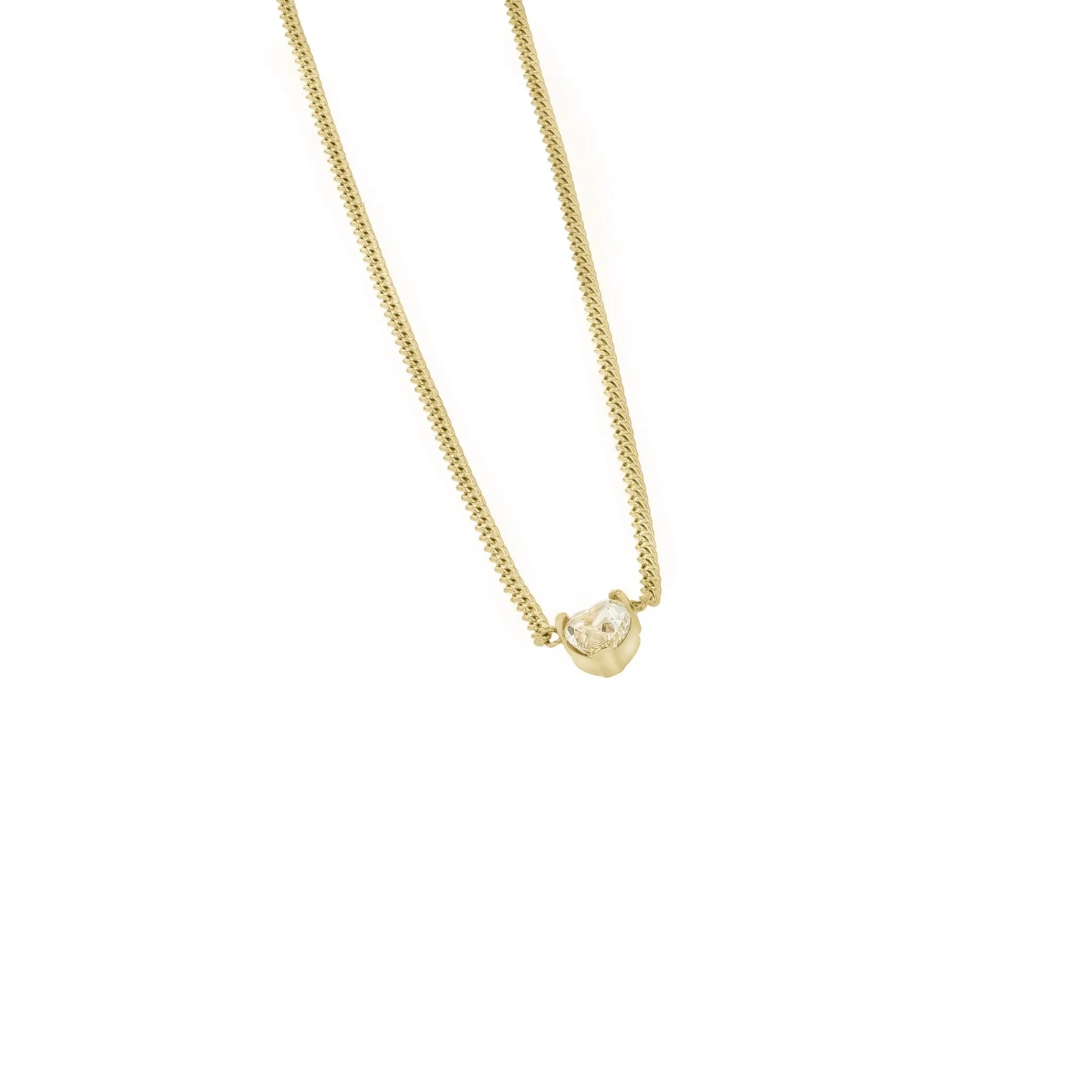 Yellow Gold Yellow Diamond Heart Necklace - Limited Edition